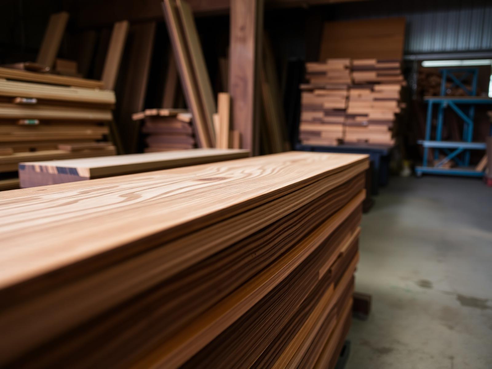 Stack of premium Australian hardwood timber